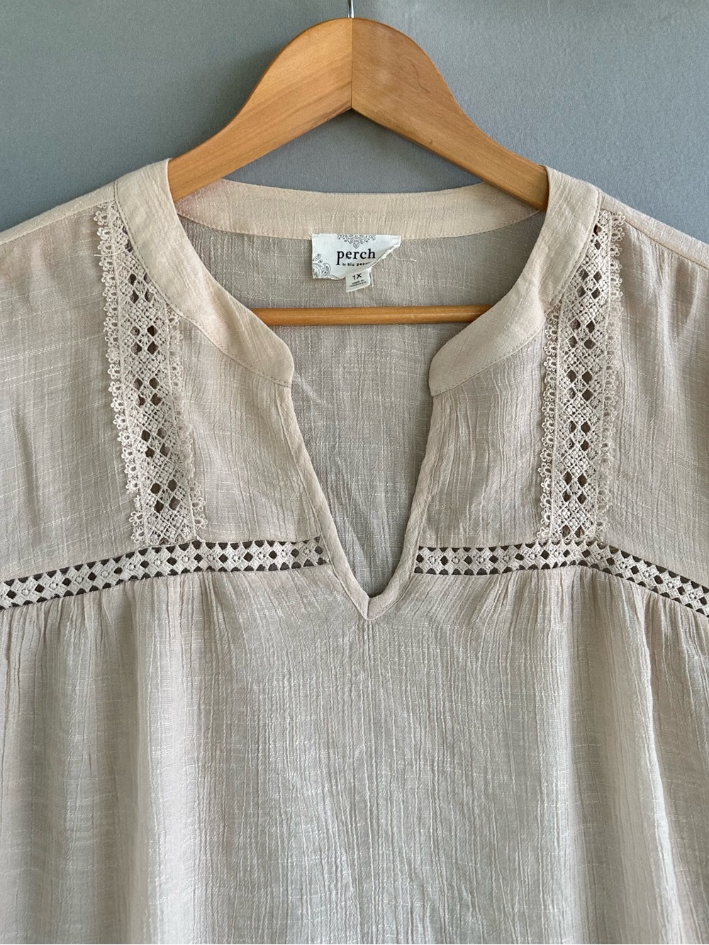 π5 for $45π perch top blouse shirt size 1X - Picture 3 of 8